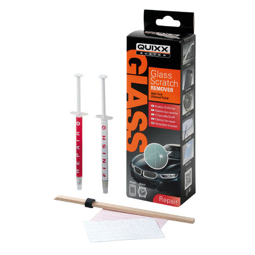 Quixx kit rimuovi graffi per superfici in vetro