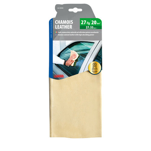 Wildlederlampe, Naturleder - ca. 27 - 37 x 55 cm.