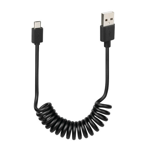Lamp Spiral Cable USB > Micro USB - 100 cm - Black