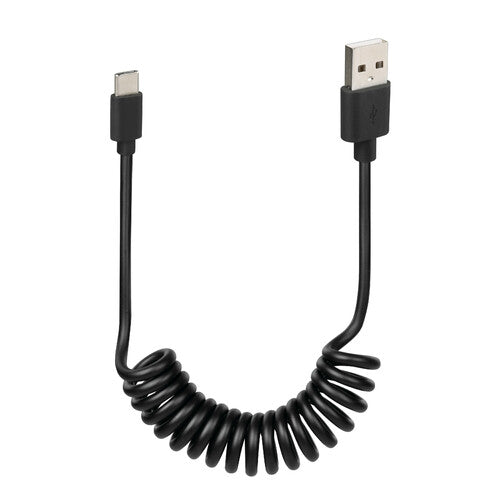 Cable espiral para lámpara USB > USB tipo C - 100 cm - Negro 38702