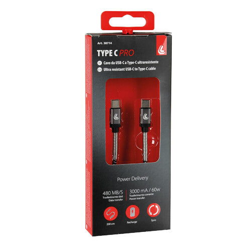 Lampa USB-Kabel Typ-C > Typ-C - 200 cm 38714