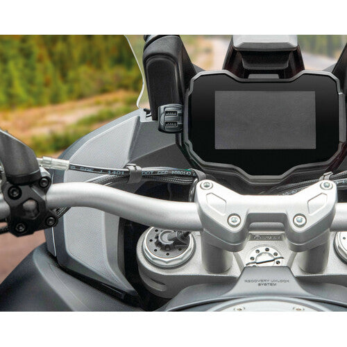 USB-Fix Trek 2 Doppel-USB-Ladegerät Schrauben/doppelseitiges Klebeband Schnellladung 5400 mA 12/24 V 38827
