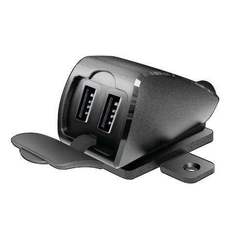 USB-Fix Trek 2 Doppel-USB-Ladegerät Schrauben/doppelseitiges Klebeband Schnellladung 5400 mA 12/24 V 38827