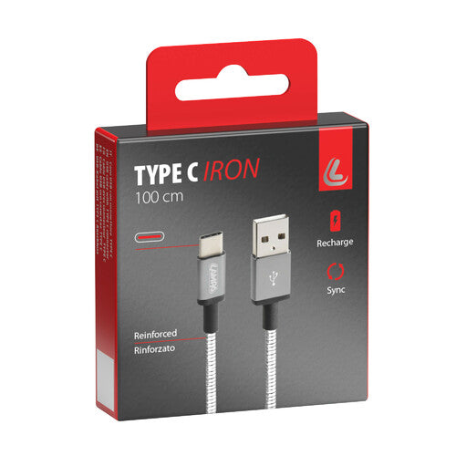 Lampa Iron, USB-Kabel > USB Typ-C - 100 cm 38857