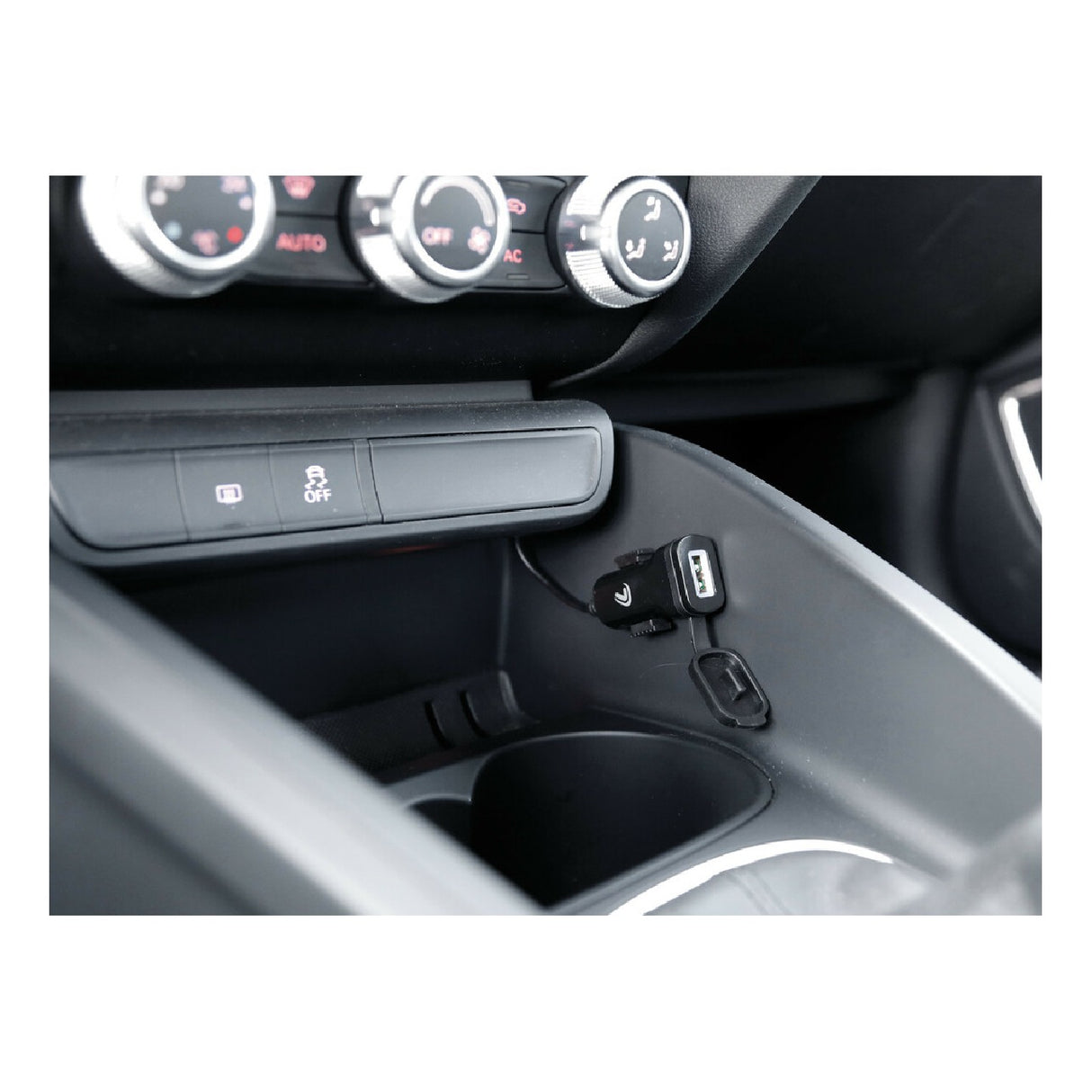 Usb Fix Omega USB charger with screw fixing and fork connectors 12/24V