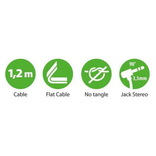 Lámpara Phixia 90, cable AUX-AUX - 120 cm - Negro 38899