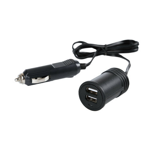 Lampenladegerät mit 2 USB-Anschlüssen und Verlängerungskabel – 3000 mA – 12/24 V