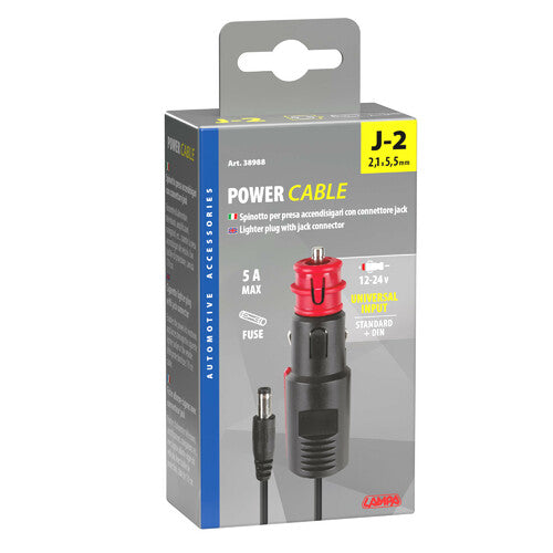 Lampenstecker für Zigarettenanzünderbuchse mit J2-Stecker, 12/24 V 38988