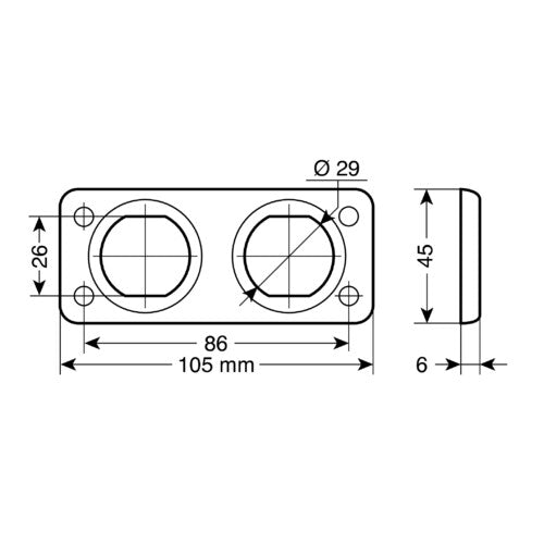 Lámpara Ext, panel doble 39010