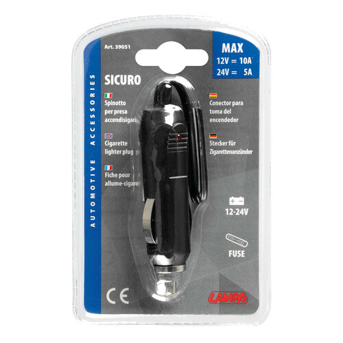 Lampa Sicuro, Stecker für Zigarettenanzünderbuchse 12/24V 39051