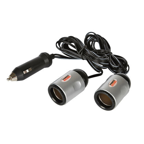 Doppelte Lampensteckdose mit Verlängerung 12/24V 9054