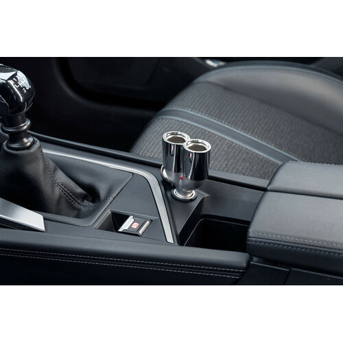 Dual-Muffler Lamp, 12/24V dual power socket