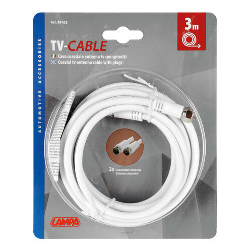 Cable coaxial para antena de TV de lámpara - 3 m 39102