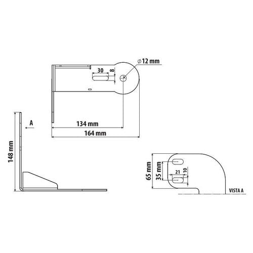 Soporte de lámpara para antena CB - Montaje en visera solar - compatible con Daf XG+ (06/21>) 3CB102