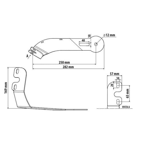 Soporte de antena CB para lámpara - Montaje en visera - Compatible con Ford F-Max (10/18>) 3CB200