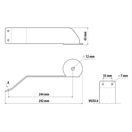 Lampa Staffa per antenna CB - Attacco montante - compatibile per Iveco S-Way (10/19>) 3CB301
