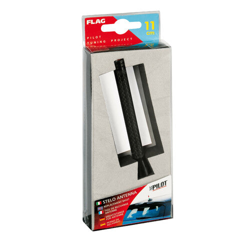 Bandera de piloto, eje de antena - 11 cm - Aspecto de carbono