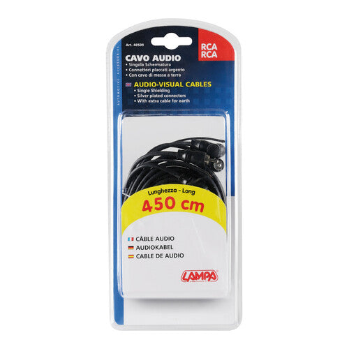 Lamp Audio Cable, RCA-RCA - 450 cm