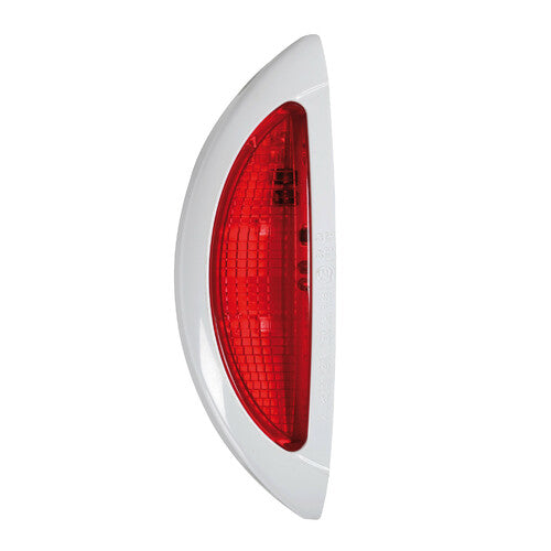 Lampa Luce supplementare a 4 Led bianco/rosso, 9/32V - Scocca bianco