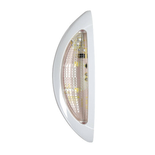Lampa Luce supplementare a 4 Led bianco/rosso, 9/32V - Scocca bianco