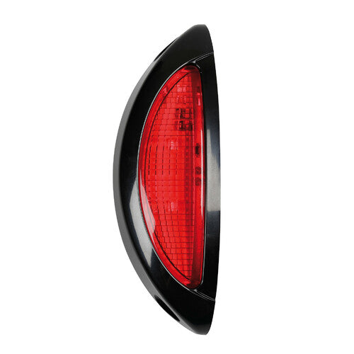 Lampa Luce supplementare a 4 Led bianco/rosso, 9/32V - Scocca nero