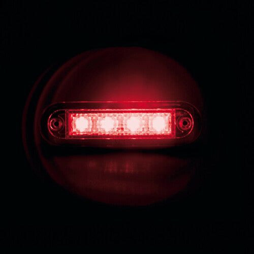 Lampa Premium, luce a 4 led, montaggio ad incasso, 12/24V - Rosso 41496
