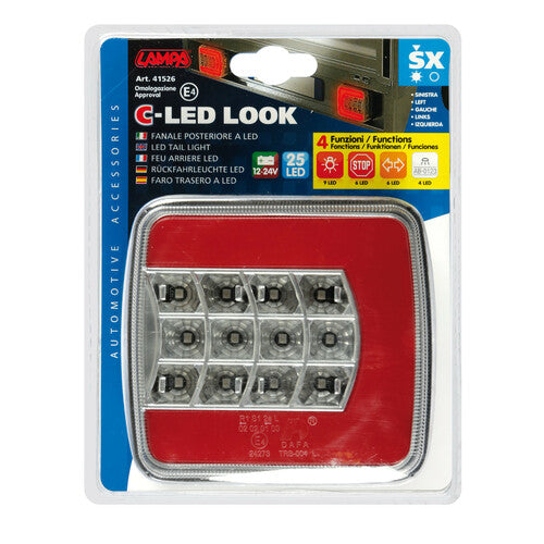 Lampa C-Led Look, fanale posteriore Led 4 funzioni, 12/24V - Sinistro 41526
