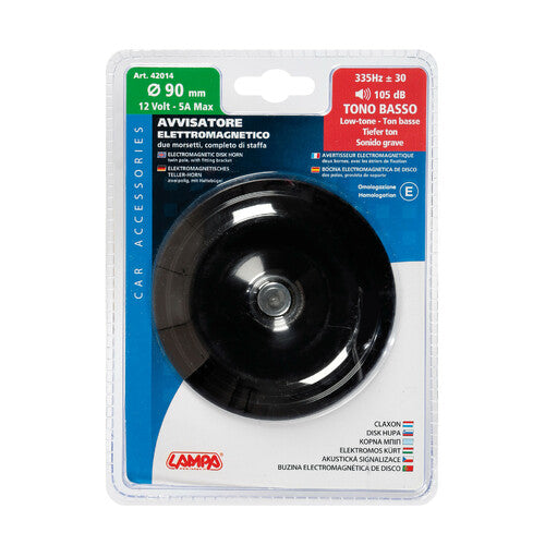 Lampa Avvisatore acustico 90 mm, 12V - Tono basso 42014