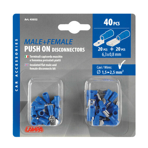 Kit de lámpara de 40 terminales planos - Azul 45052