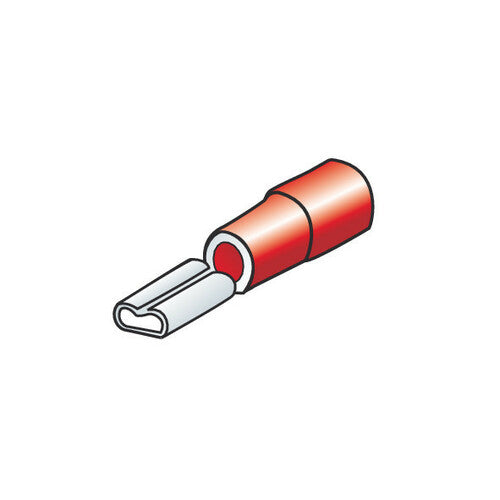 Lámpara de 12 terminales - Terminales de altavoz hembra planos - Rojo 45065