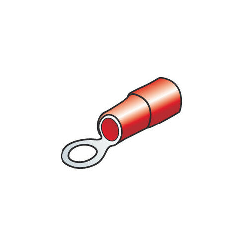 Lampa 10 terminali - capicorda ad anello - Rosso 45066