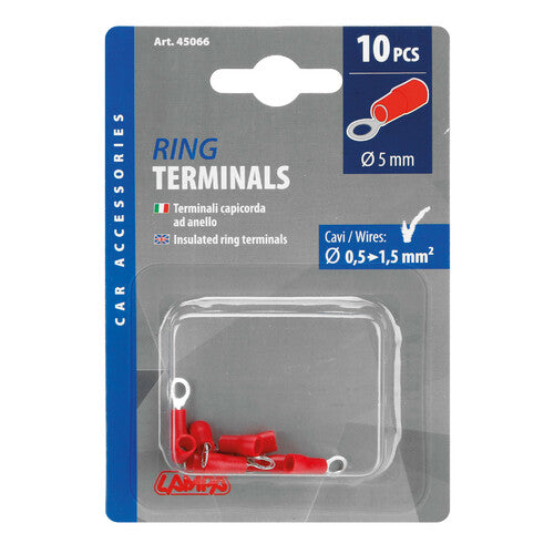Lámpara de 10 terminales - Terminales de anillo - Roja 45066