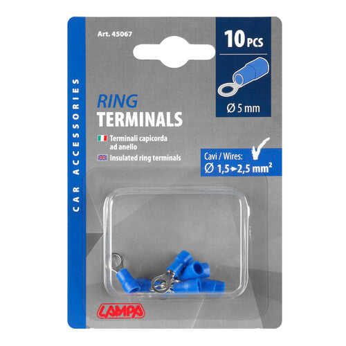 10-polige Lampe - Ringkabelschuhe - Blau 45067