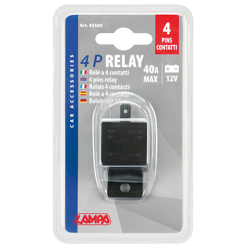 Lámpara de relé universal de 4 contactos - 12 V - 30 A 45500