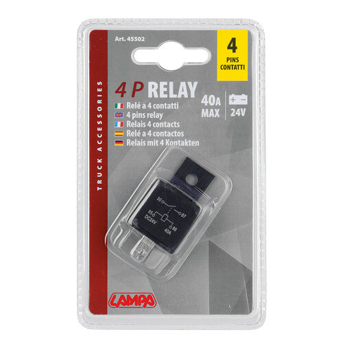 Universal Relay Lamp 24V - 40A - 4 contacts