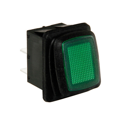 Lampa Interruttore impermeabile con spia a Led - 12/24V - Verde 45533