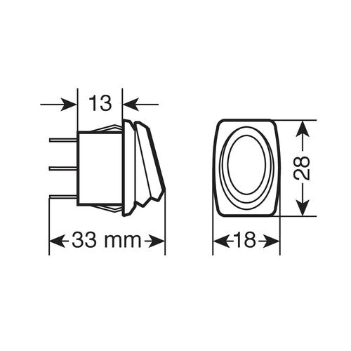 Lampa Micro interruttore impermeabile con spia a Led - 12/24V - Verde 45536