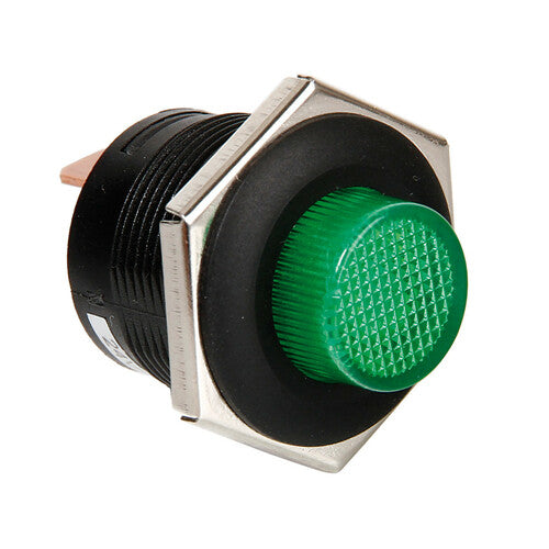 Interruptor pulsador Lampa con indicador LED - 12/24 V - Verde 45539