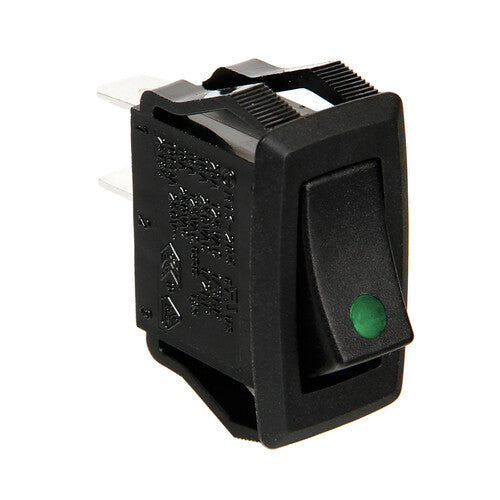 Micro Switch with LED Indicator - 12/24V - Green