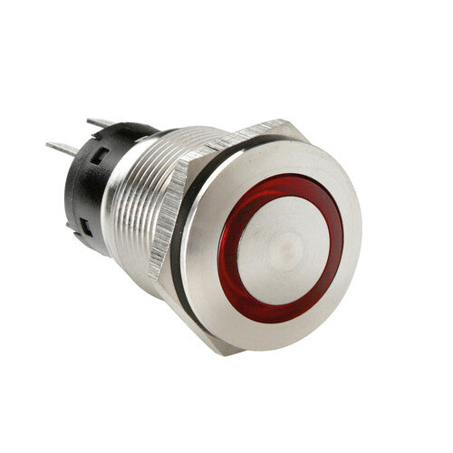 Lampa Drucktaster mit LED-Anzeige, 12/24 V - Rot 45574
