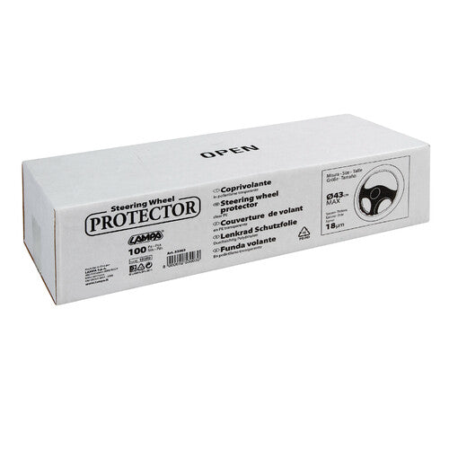 Funda de volante de PE, dispensador de 100 piezas 53003
