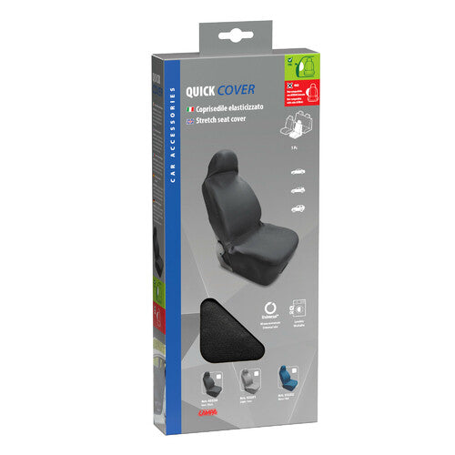 Lampa Quick Cover, Stretch Front Seat Cover - Black