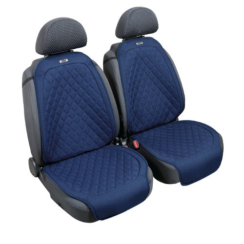 Pilot Venice pair of seat covers made of fresh polyester techno-linen fabric, Blue
