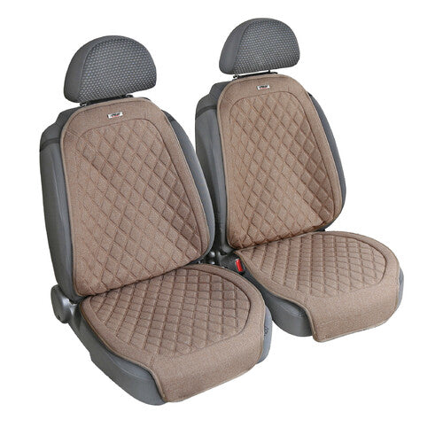 Par de fundas de asiento Pilot Venice en tejido técnico-lino de poliéster fresco en color beige