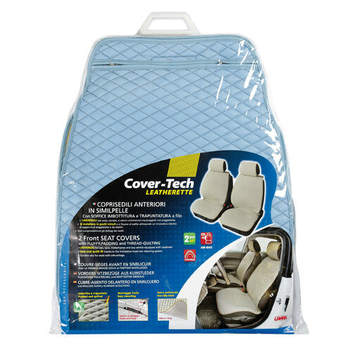 Lampa Cover-Tech, coppia coprisedili anteriori in Skeentex - Azzurro/Grigio 54537