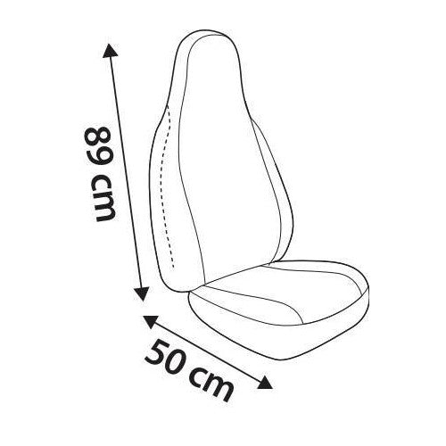 Duka Hochlehnerlampe, Paar Vordersitzbezüge aus Stretch-Jacquard- und Polyestergewebe - Schwarz 55023
