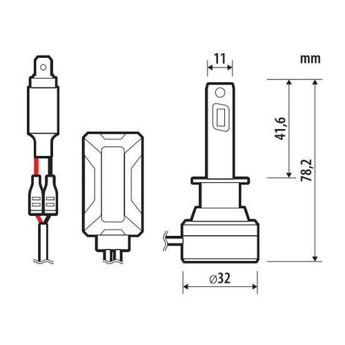 Pilot 12/24V Halo Led Jupiter Series Quick-Fit - (H1) - 55W - P14,5s - 1 pz - Scatola