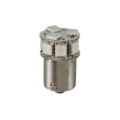 Pilot 24/32V Led series - 10 SMD x 1 chip - (P21W) - BA15s - 1 pz - Scatola - Rosso - Doppia polarità - Resistenza incorporata