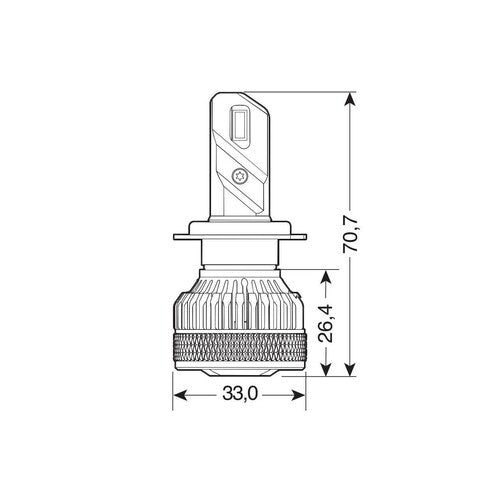 Pilot 9-32V Halo LED Serie 14 Blitz - (H7) - 45W - PX26d - 2 Stück - Box
