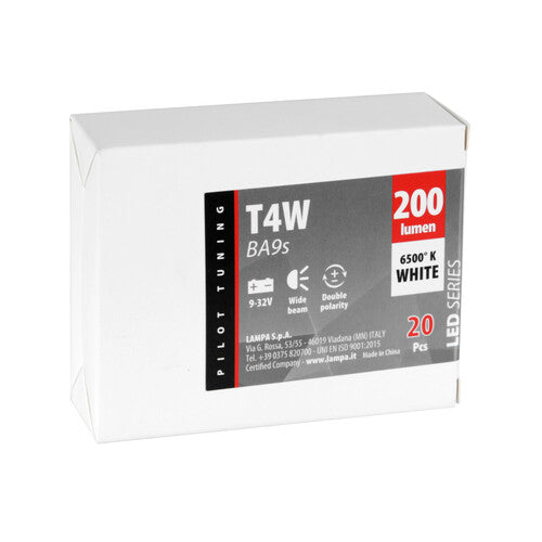 Pilot 9/32V Led Series 10 SMD (T4W) BA9s 20 pz Scatola Bianco Doppia polarita'